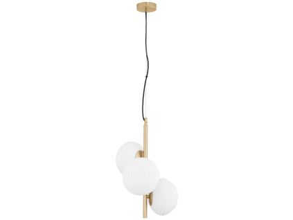 Bílo-zlaté skleněné závěsné světlo Nova Luce Allen 32,5 cm
