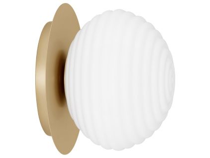 Bílo-zlaté skleněné nástěnné světlo Nova Luce Allen