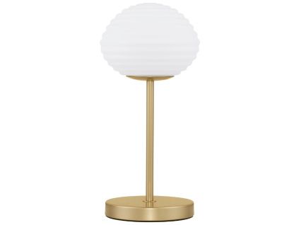 Bílo-zlatá skleněná stolní lampa Nova Luce Allen