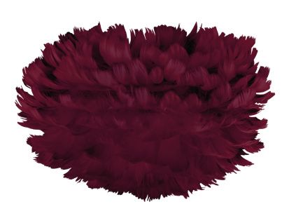 Červené závěsné stínidlo Eos z pravých husích per 35 cm
