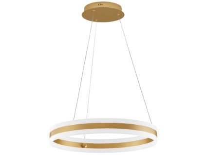 Zlaté kovové závěsné LED světlo Nova Luce Agos 60 cm