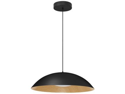 Černé kovové závěsné LED světlo Nova Luce Glim 60 cm
