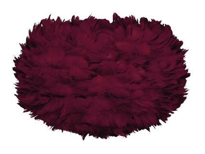 Červené závěsné stínidlo Eos z pravých husích per 45 cm
