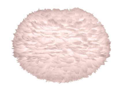 Světle růžové závěsné stínidlo Eos z pravých husích per 60 cm