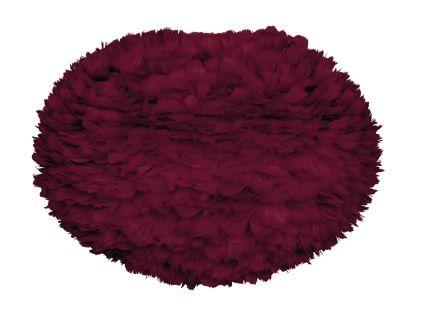 Červené závěsné stínidlo Eos z pravých husích per 60 cm