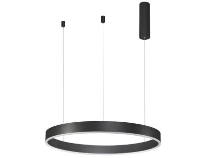 Černé kovové závěsné LED světlo Nova Luce Motif 60 cm