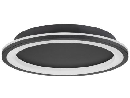 Černé kovové stropní LED světlo Nova Luce Oggy 37 cm