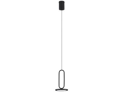 Černé závěsné LED světlo Nova Luce Gea 13 cm