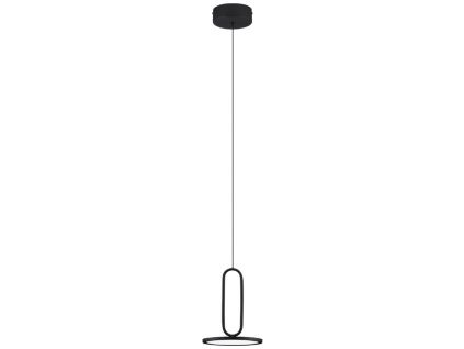 Černé závěsné LED světlo Nova Luce Gea 17,5 cm