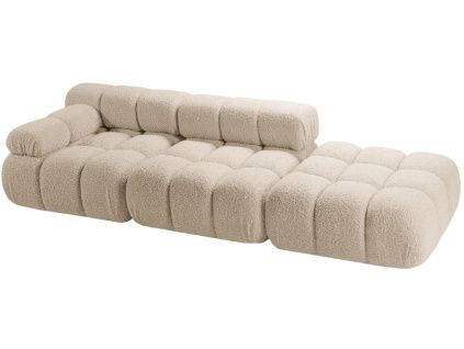 Bouclé pohovka Bellis 282 cm, pravá