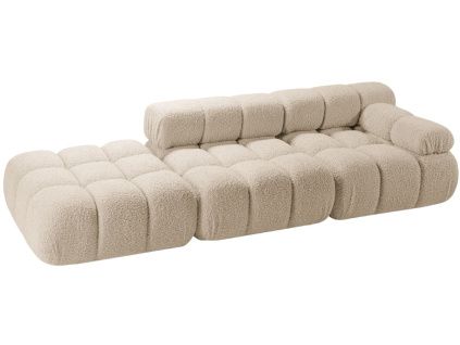 Bouclé pohovka Bellis 282 cm, levá