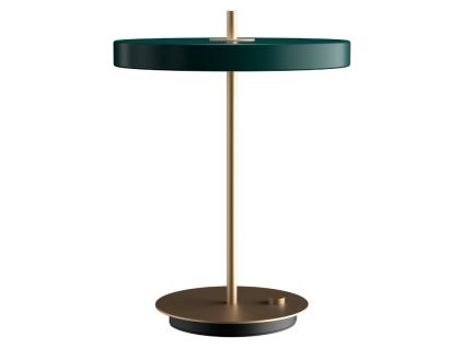 Zeleno-zlatá kovová stolní LED lampa Asteria