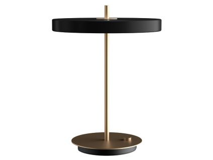 Černo-zlatá kovová stolní LED lampa Asteria