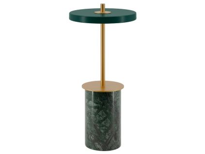 Zelená mramorová stolní nabíjecí LED lampa Asteria Move 25,5 cm