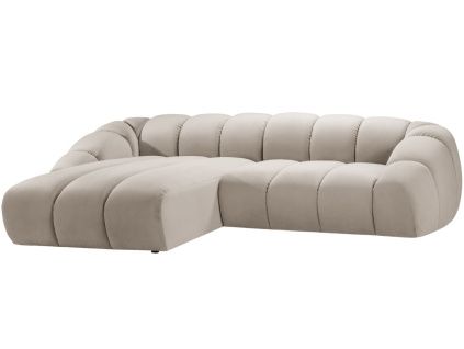 Sametová rohová pohovka Diana 334 cm, levá