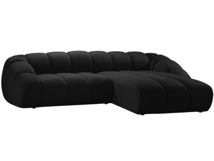Sametová rohová pohovka Diana 334 cm, pravá
