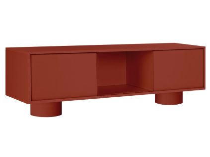 Červený TV stolek Taro 160 x 42 cm