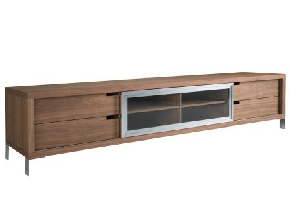 Ořechový TV stolek Angel Cerdá No. 3044, 238 x 53 cm