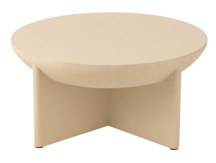 Béžový dřevěný konferenční stolek J-line Cargo 90 cm