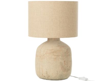 Béžová kameninová stolní lampa J-line Zia