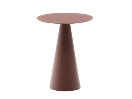 Matně červený skleněný kulatý odkládací stolek Kave Home Wilshire 30 cm