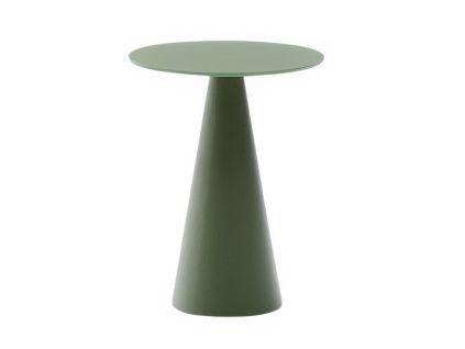 Matně zelený skleněný kulatý odkládací stolek Kave Home Wilshire 30 cm