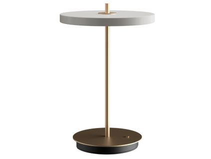 Krémově bílo-zlatá kovová stolní nabíjecí LED lampa Asteria