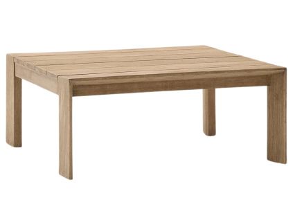 Dřevěný zahradní konferenční stolek Kave Home Ambra 82,5 x 82,5 cm