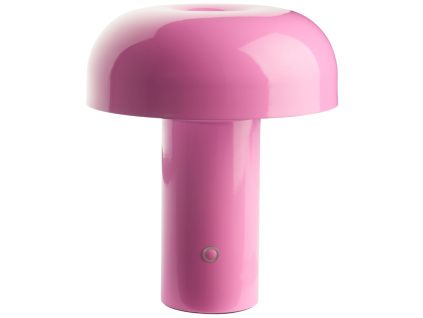 Růžová kovová nabíjecí stolní LED lampa RAGGE
