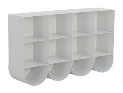 Bílý kovový botník WAWAY 120 x 30 cm