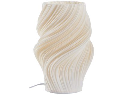 Bílá plastová stolní lampa CALAIS