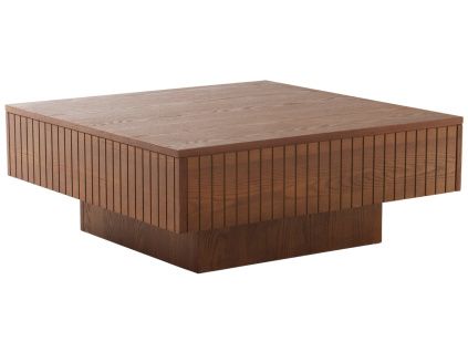 Tmavý dřevěný konferenční stolek FURUVIK 90 x 90 cm