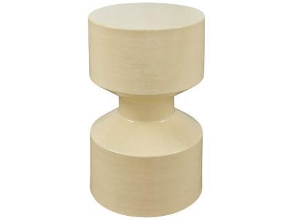 Žlutý kovový odkládací stolek Edihe 30 cm