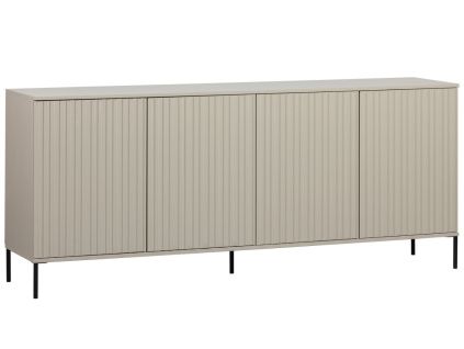 Šedobéžová dřevěná komoda Gravia 200 x 44 cm