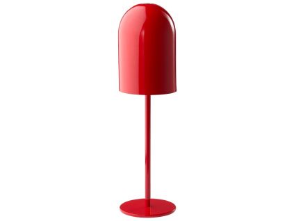 Červená kovová nabíjecí stolní LED lampa ARA