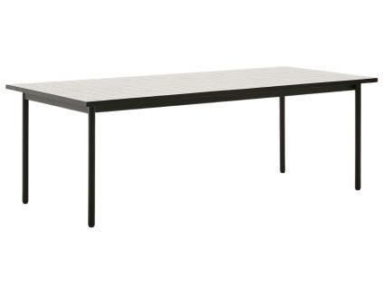 Bílo-zelený zahradní stůl Kave Home Maurina 223 x 101 cm