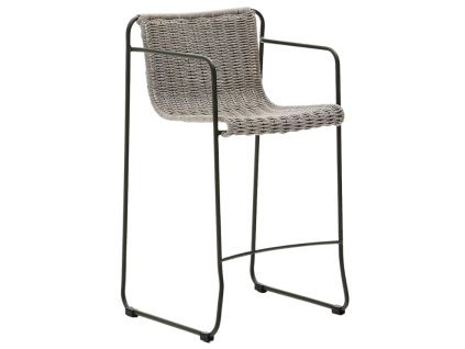 Světle šedá zahradní barová židle Kave Home Maurina 64,5 cm