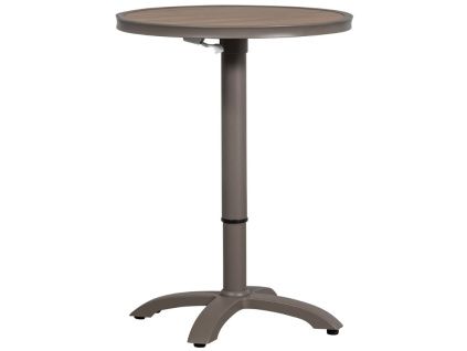 Šedohnědý kovový zahradní barový stůl Jeff 70 cm