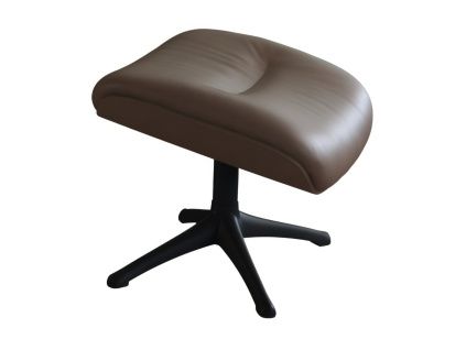 Tmavě hnědá kožená podnožka FLEXLUX MORE 44 x 35 cm