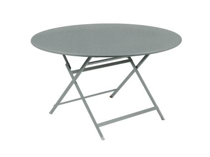 Popelově šedý kovový skládací stůl Fermob Caractére 128 cm