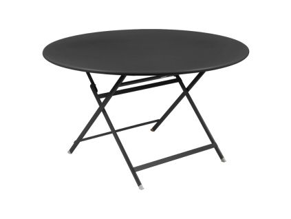 Antracitový kovový skládací stůl Fermob Caractére 128 cm
