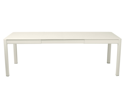 Světle šedý kovový rozkládací zahradní stůl Fermob Ribambelle 149/234 x 100 cm