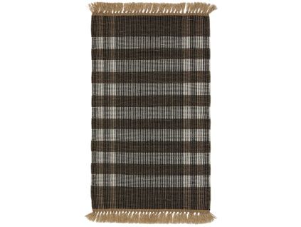 Černo-hnědý zahradní koberec Kave Home Barani 60 x 90 cm