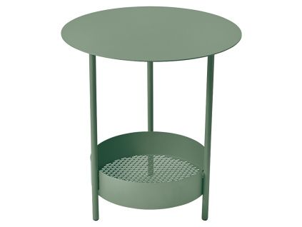 Kaktusově zelený kovový zahradní odkládací stolek Fermob Salsa 50 cm