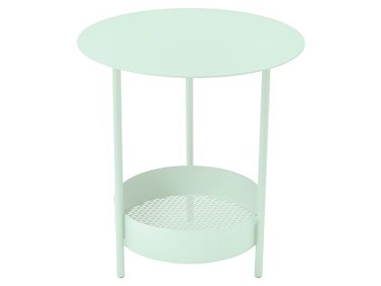 Mátově zelený kovový zahradní odkládací stolek Fermob Salsa 50 cm