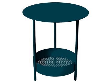 Modrý kovový zahradní odkládací stolek Fermob Salsa 50 cm