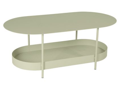 Světle zelený kovový zahradní konferenční stolek Fermob Salsa 113 x 58 cm