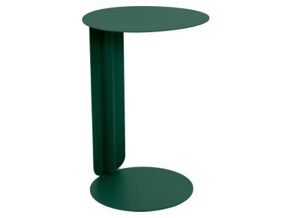 Tmavě zelený kovový zahradní odkládací stolek Fermob Bebop 40 cm