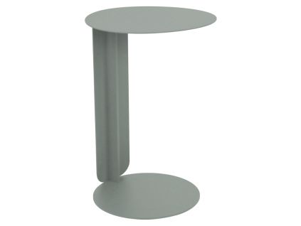 Popelavě šedý kovový zahradní odkládací stolek Fermob Bebop 40 cm