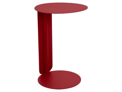 Červený kovový zahradní odkládací stolek Fermob Bebop 40 cm